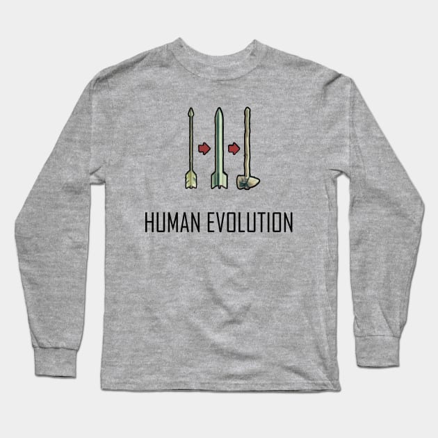 Human Evolution Long Sleeve T-Shirt by TheManyFaced